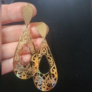 Gold filled baby dangle earrings
